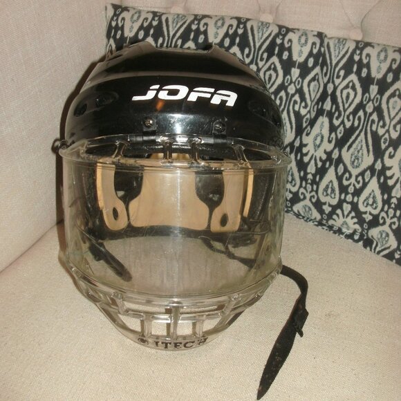 Jofa 690 L Hockey Equipment Helmet ITECH Size 7" to 7 5/8" Black Padded HECC - Picture 2 of 7